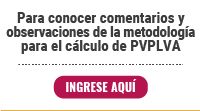Para conocer comentarios y observaciones de la metodología para el cálculo de PVPLVA