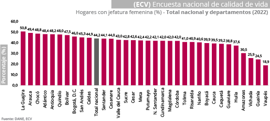 Gráfica Encuesta Nacional de Calidad de Vida (ECV) 2022