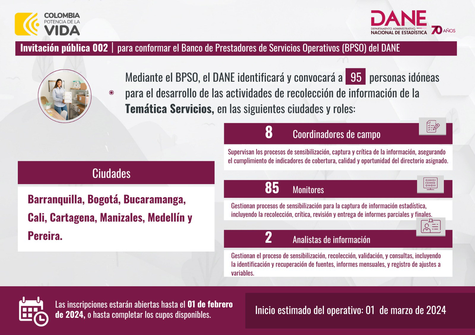 Invitación Pública 002 de 2024: Temática Servicios e Inversión Invitación Pública 002 de 2024: Temática Servicios e Inversión