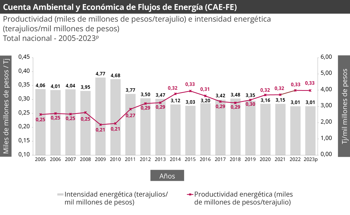 Gráfica Cuenta ambiental y económica de flujos de energía (CAE-FE)