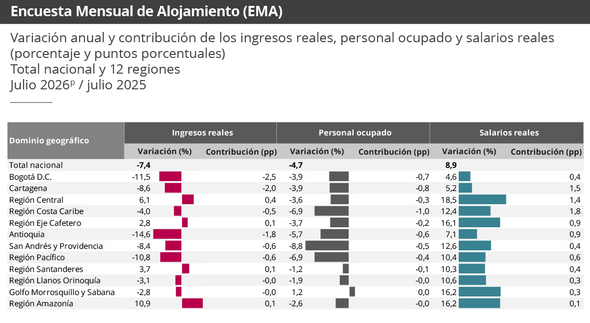 Gráfica Encuesta mensual de alojamiento (EMA)