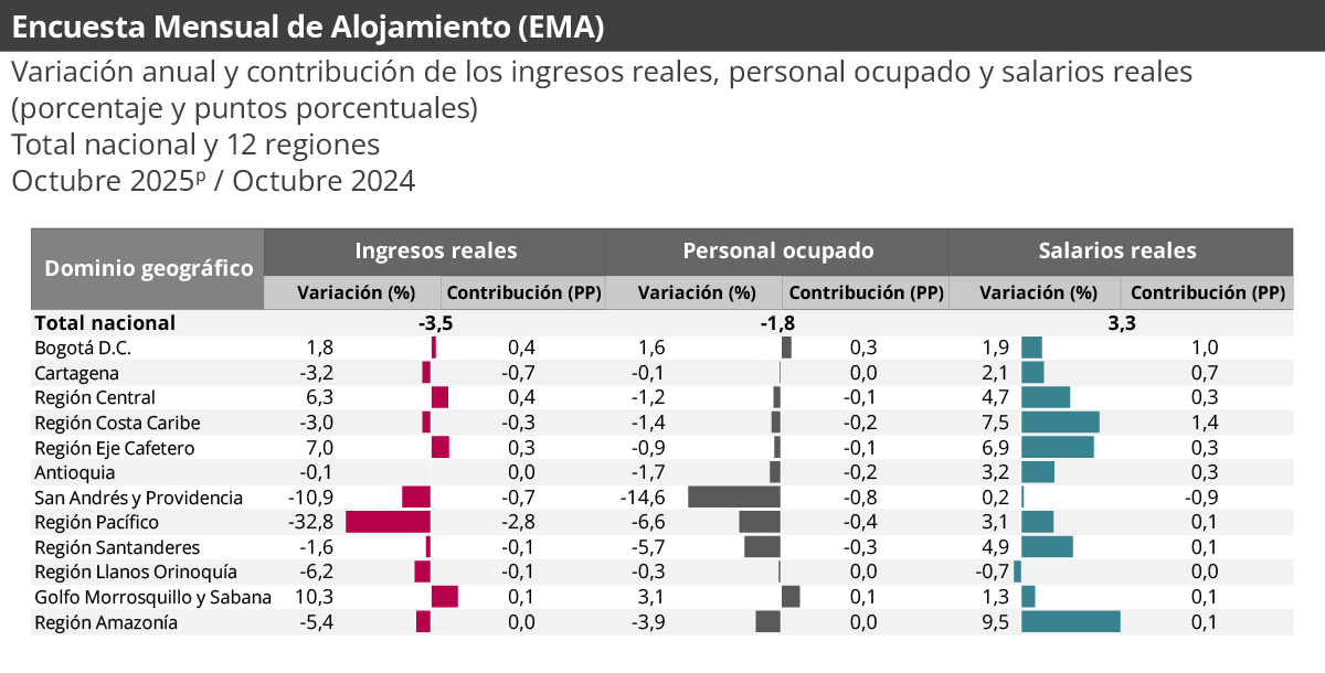 Gráfica Encuesta mensual de alojamiento (EMA)