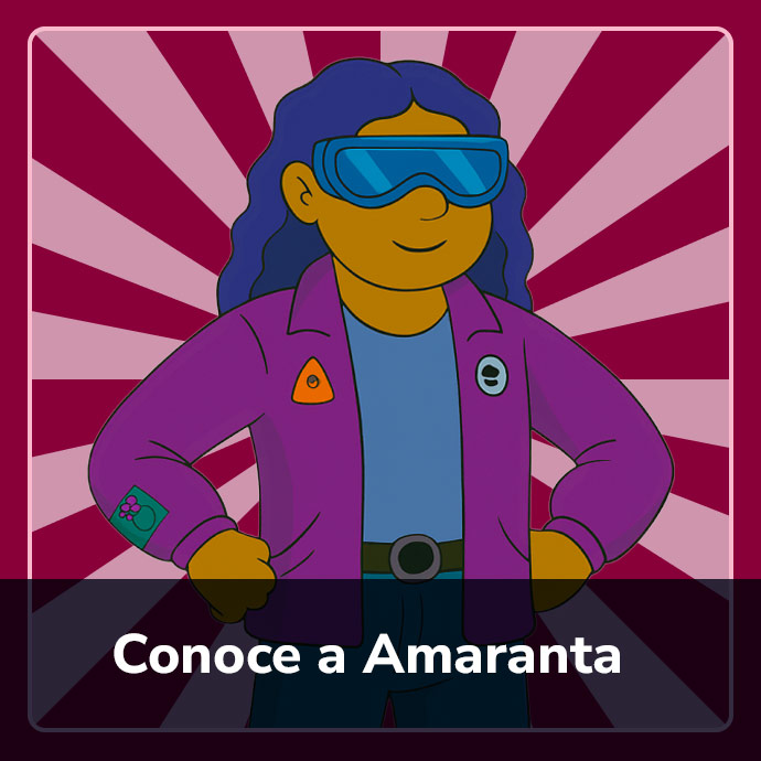 Ilustración de Amaranta, personaje que te ayudará a desarrollar tu pensamiento estadístico